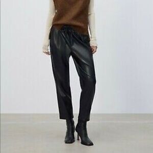 Zara Faux leather weekender pants